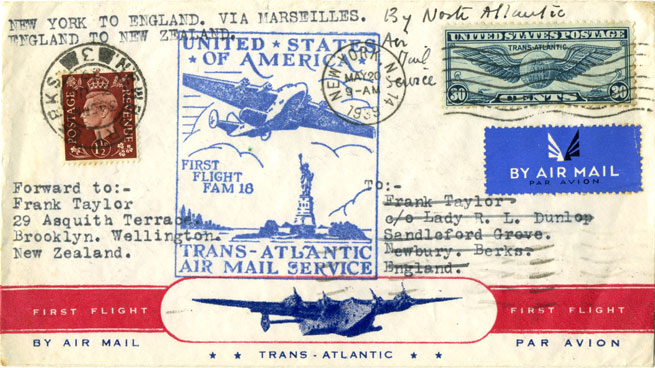 Trans-Atlantic and Empire Airmail Scheme, 1939