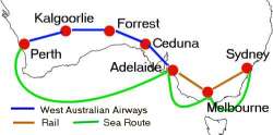 Adelaide Perth route