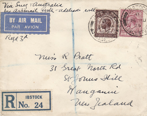 UK Perth Adelaide NZ 1929