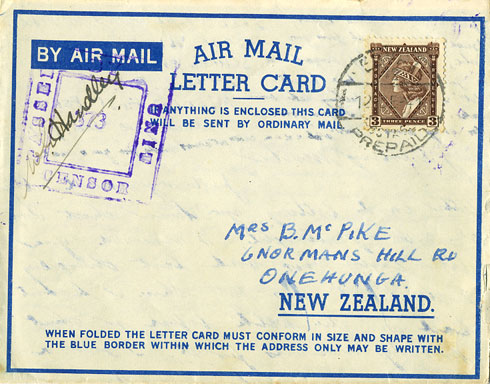 airmail letter card